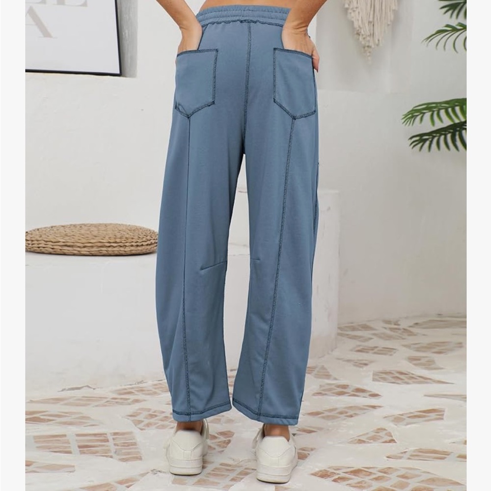 Amazon Women's Blue Barrel Pants